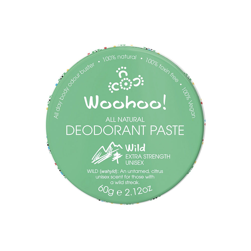 Woohoo Body All Natural Deodorant Paste Wild Extra Strength 60g Woohoo body all natural deodorant paste wild extra strength 60g